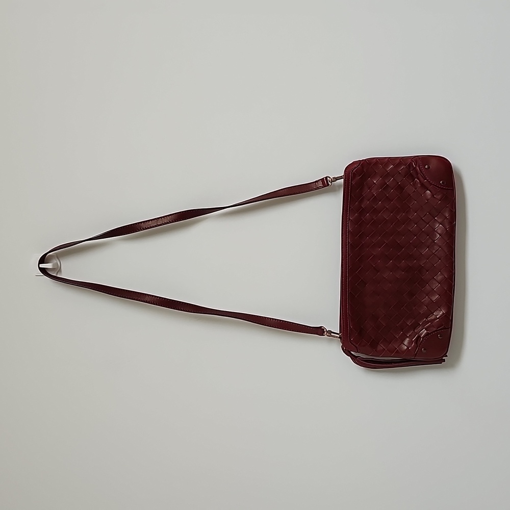 SUAREZ leather bag Red basket weave crossbody